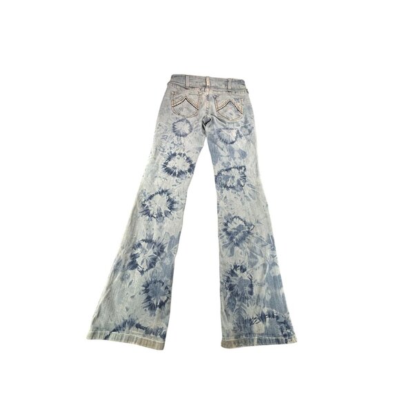 Ariat Real Denim Tie-Dye Flare Jeans 29L Womens - Picture 4 of 13